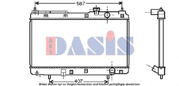 AKS DASIS 100036N Радиатор, охлаждение двигателя