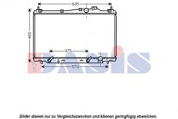 AKS DASIS 100054N Радиатор, охлаждение двигателя