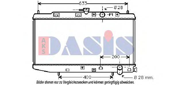 AKS DASIS 100320N Радиатор, охлаждение двигателя