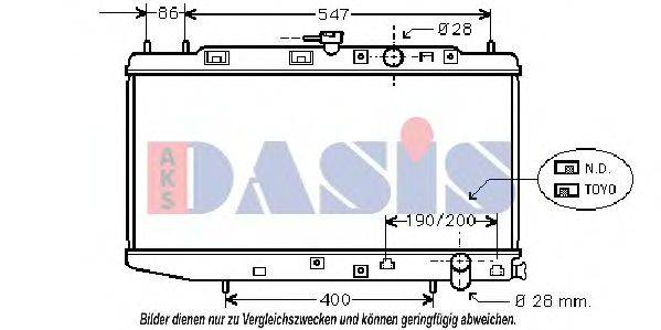 AKS DASIS 100350N Радиатор, охлаждение двигателя