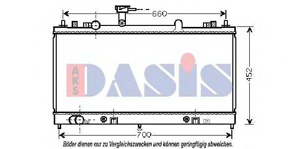 AKS DASIS 110039N Радиатор, охлаждение двигателя