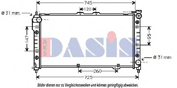 AKS DASIS 110230N Радиатор, охлаждение двигателя