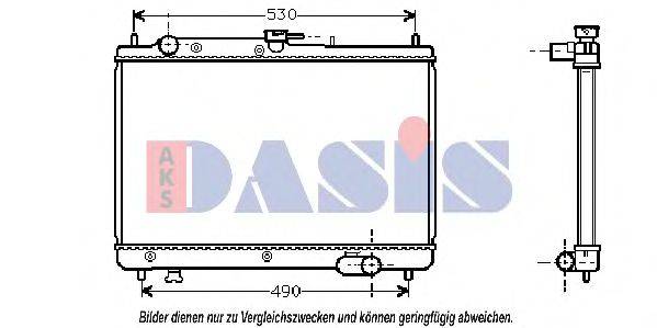 AKS DASIS 110680N Радиатор, охлаждение двигателя