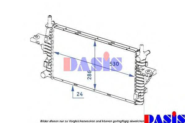 AKS DASIS 121001N Радиатор, охлаждение двигателя