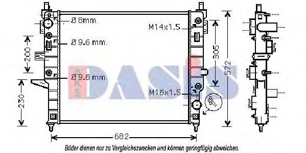 AKS DASIS 121740N Радиатор, охлаждение двигателя