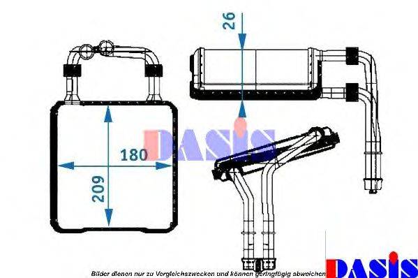 AKS DASIS 129000N Теплообменник, отопление салона