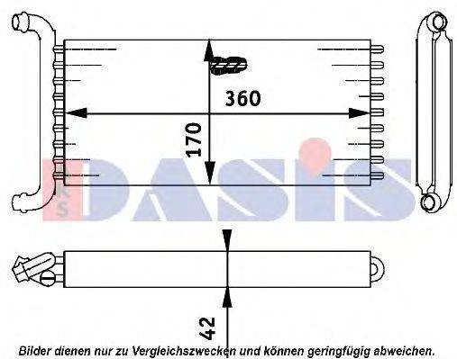 AKS DASIS 129013N Теплообменник, отопление салона