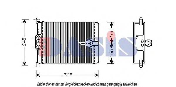 AKS DASIS 129240N Теплообменник, отопление салона