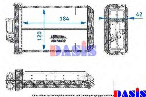 AKS DASIS 129370N Теплообменник, отопление салона