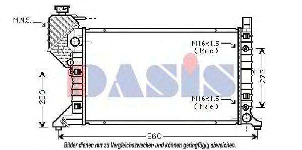 AKS DASIS 130003N Радиатор, охлаждение двигателя