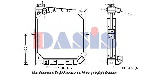 AKS DASIS 130360N Радиатор, охлаждение двигателя