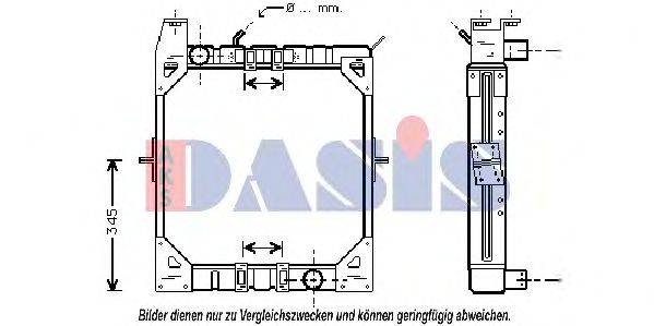 AKS DASIS 130660T Радиатор, охлаждение двигателя