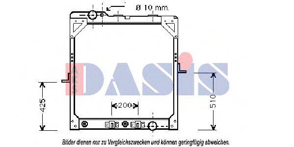 AKS DASIS 132240T Радиатор, охлаждение двигателя