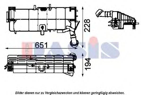 AKS DASIS 133002N Компенсационный бак, охлаждающая жидкость