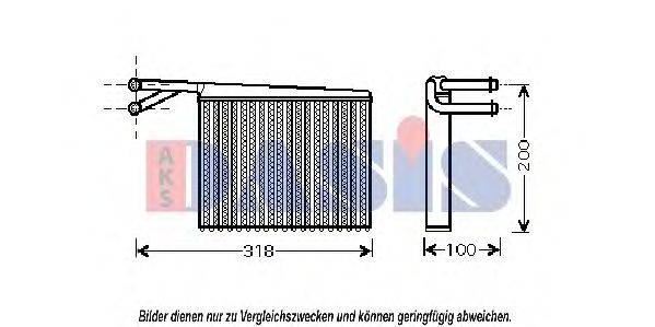 AKS DASIS 139008N Теплообменник, отопление салона