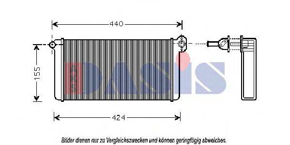 AKS DASIS 139280N Теплообменник, отопление салона