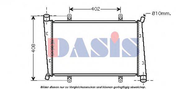 AKS DASIS 140014N Радиатор, охлаждение двигателя