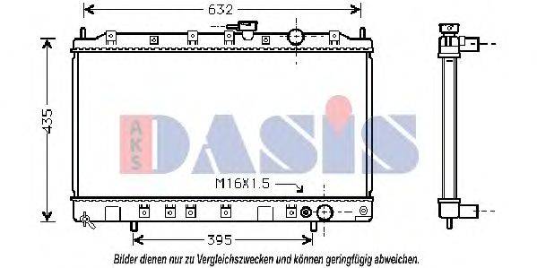 AKS DASIS 140037N Радиатор, охлаждение двигателя