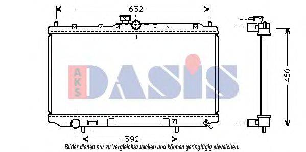 AKS DASIS 140048N Радиатор, охлаждение двигателя