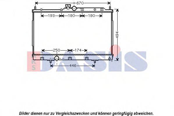 AKS DASIS 140082N Радиатор, охлаждение двигателя