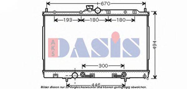 AKS DASIS 140085N Радиатор, охлаждение двигателя