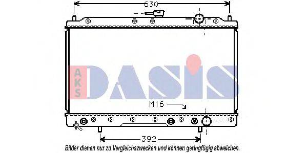 AKS DASIS 140720N Радиатор, охлаждение двигателя