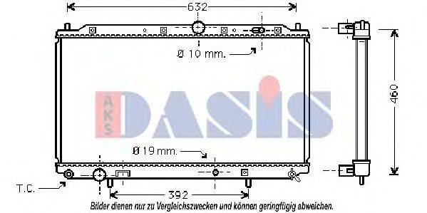 AKS DASIS 141310N Радиатор, охлаждение двигателя