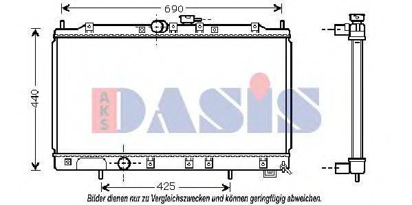 AKS DASIS 141340N Радиатор, охлаждение двигателя