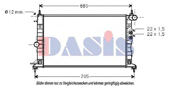 AKS DASIS 150003N Радиатор, охлаждение двигателя