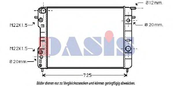 AKS DASIS 150041N Радиатор, охлаждение двигателя