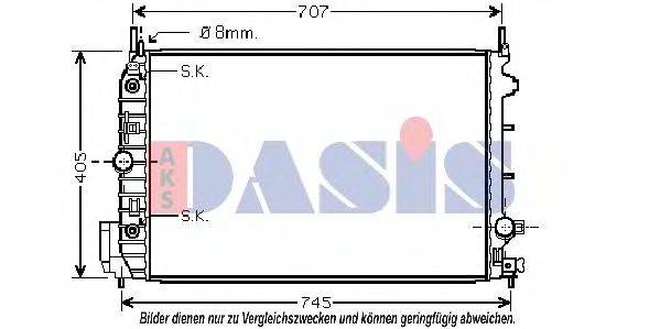 AKS DASIS 150074N Радиатор, охлаждение двигателя