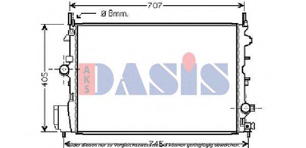 AKS DASIS 150081N Радиатор, охлаждение двигателя