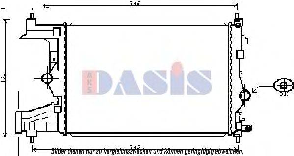 AKS DASIS 150102N Радиатор, охлаждение двигателя