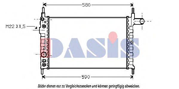 AKS DASIS 151560N Радиатор, охлаждение двигателя