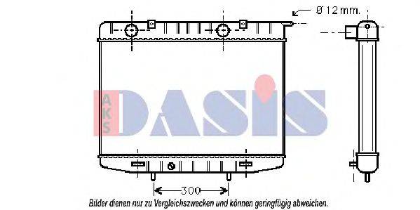 AKS DASIS 151800N Радиатор, охлаждение двигателя