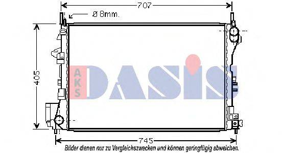 AKS DASIS 152013N Радиатор, охлаждение двигателя