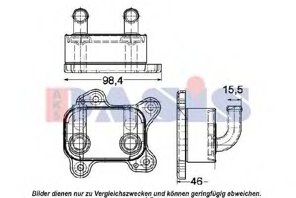 AKS DASIS 156005N масляный радиатор, двигательное масло