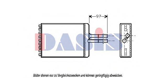 AKS DASIS 159060N Теплообменник, отопление салона