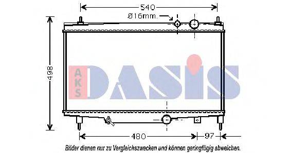 AKS DASIS 160032N Радиатор, охлаждение двигателя