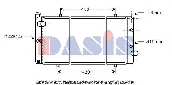 AKS DASIS 160066N Радиатор, охлаждение двигателя