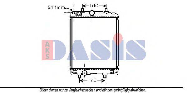 AKS DASIS 160092N Радиатор, охлаждение двигателя