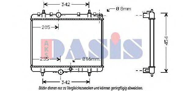 AKS DASIS 160099N Радиатор, охлаждение двигателя