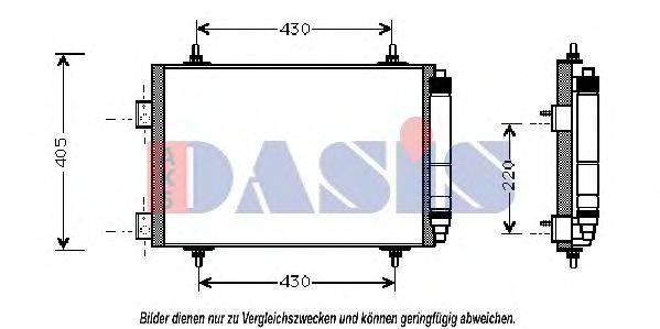 AKS DASIS 162004N Конденсатор, кондиционер