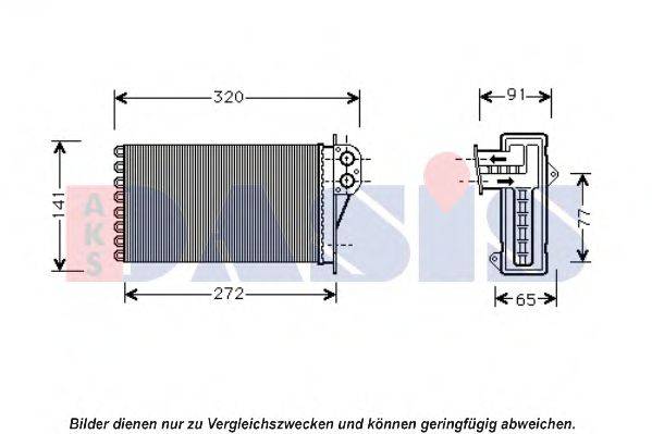 AKS DASIS 169017N Теплообменник, отопление салона