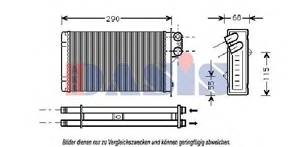 AKS DASIS 169100N Теплообменник, отопление салона