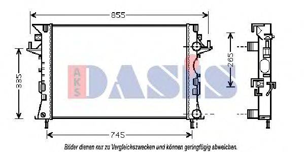 AKS DASIS 180001N Радиатор, охлаждение двигателя