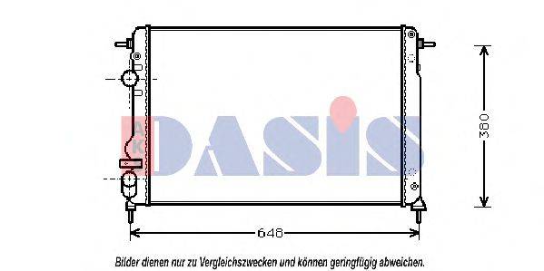 AKS DASIS 180005N Радиатор, охлаждение двигателя