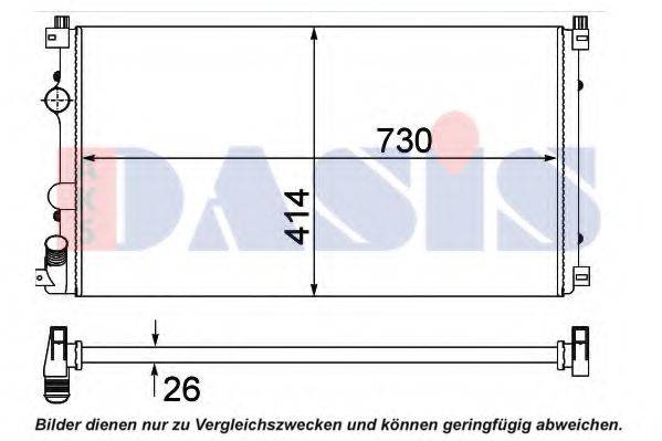 AKS DASIS 180054N Радиатор, охлаждение двигателя