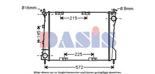 AKS DASIS 180061N Радиатор, охлаждение двигателя