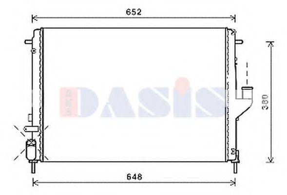 AKS DASIS 180088N Радиатор, охлаждение двигателя